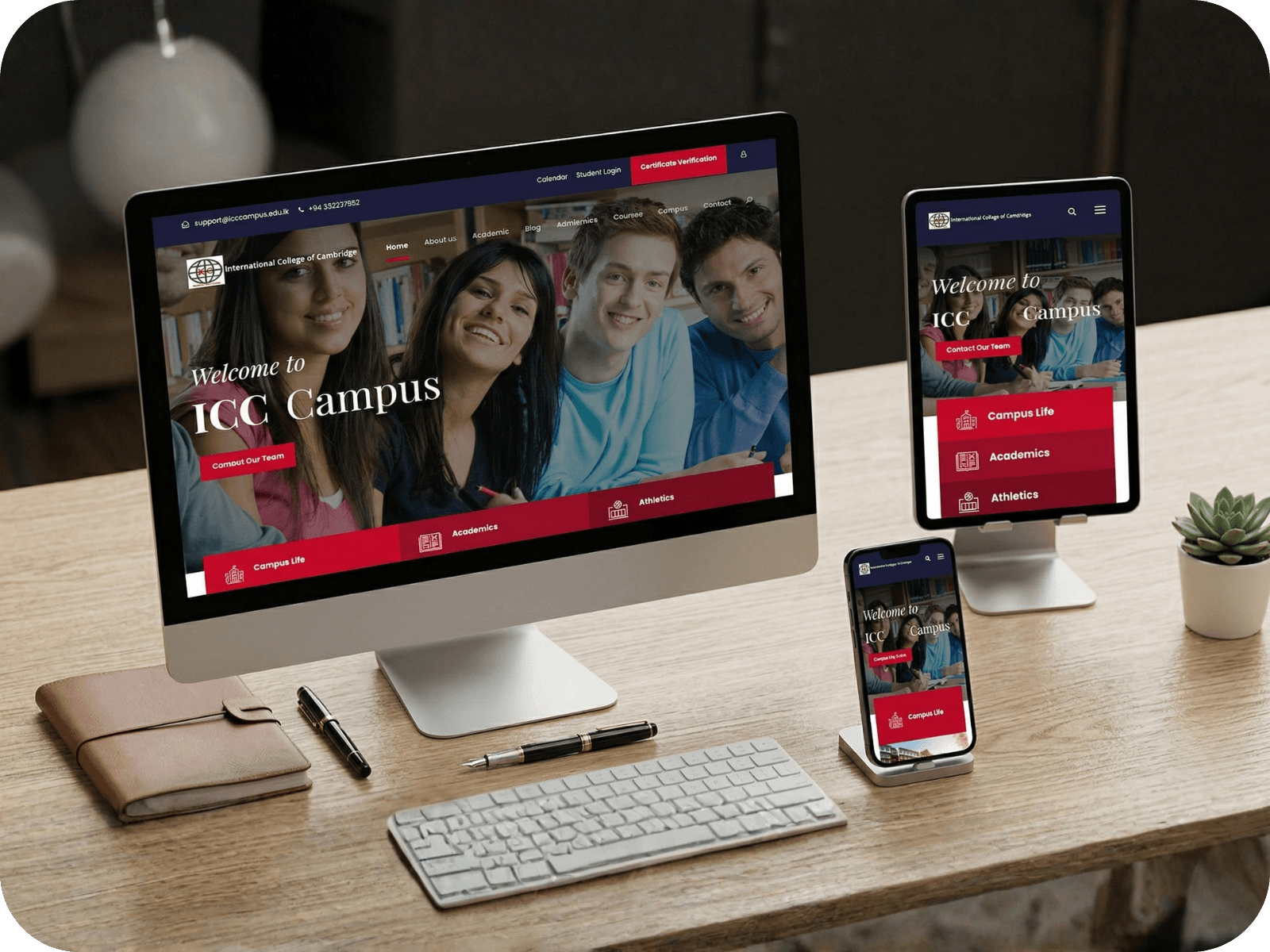 icc campus website preview assistia